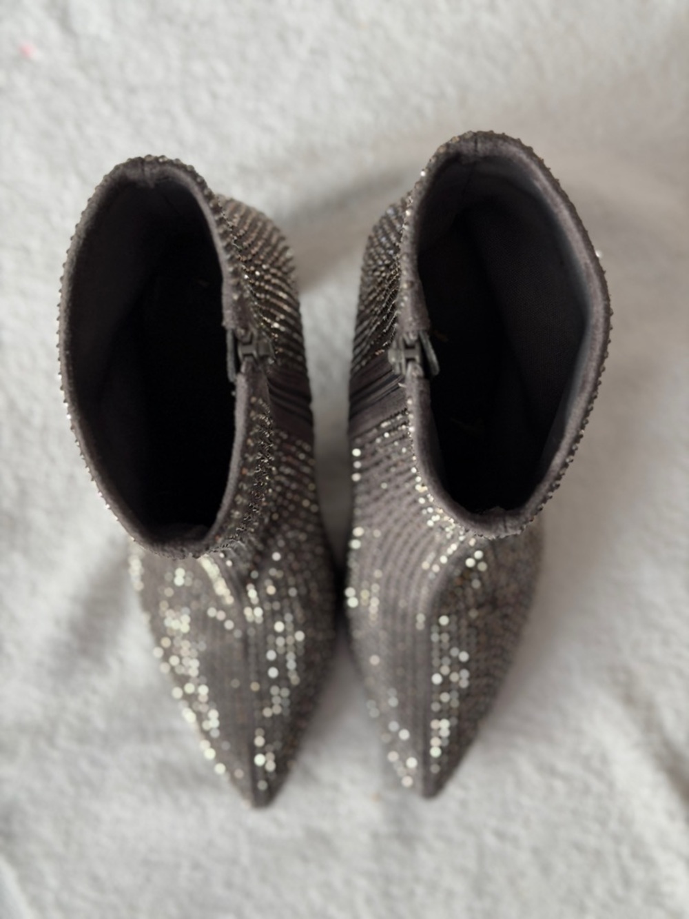 Grey Crystal-Embellished Boots - Picture 4 of 11